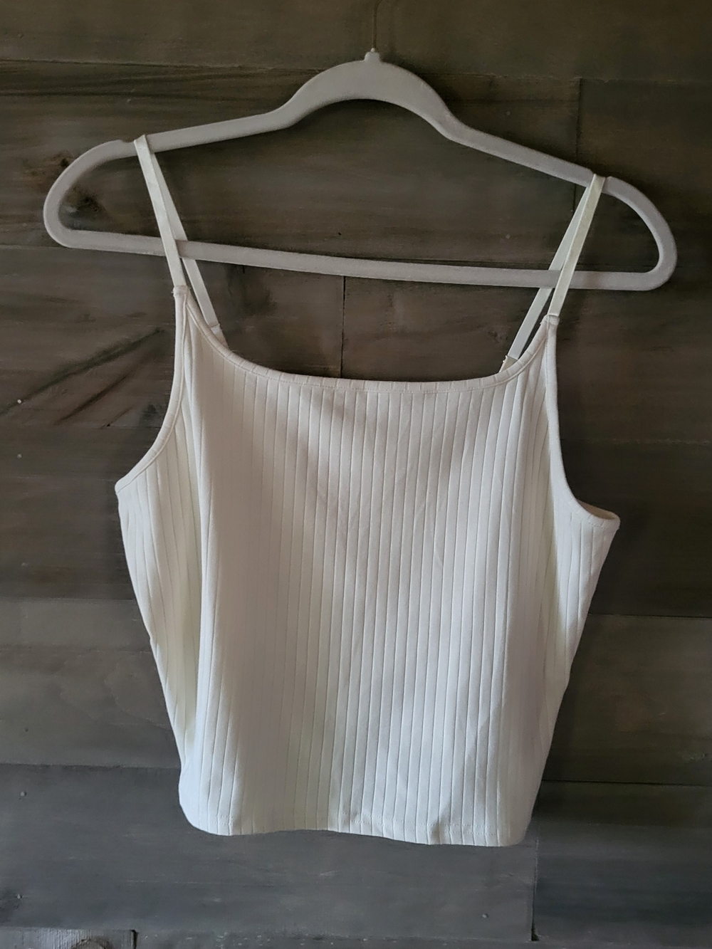 NWT Kikiberry Cream/light Yellow Ribbed Crop Tank Top XL